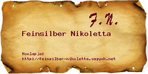 Feinsilber Nikoletta névjegykártya